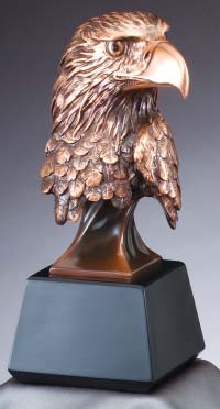 Bronze Eagle Head Statue On Black Base RFB537