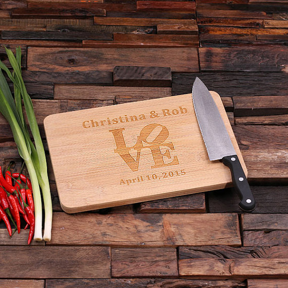 Engraved Bamboo Wedding Love Cutting Board TP-024186_00019