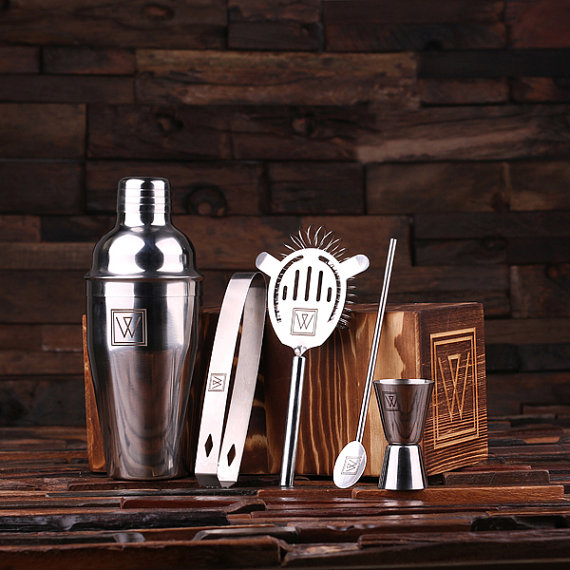 Personalized 5 Piece Stainless Steel Cocktail Set TP-025077