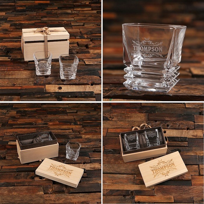 Engraved Whiskey Aficionado Glass Boxed Set TP-027591